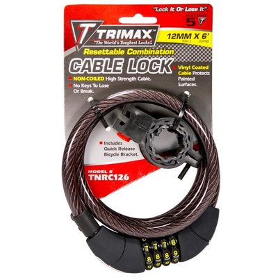 Trimax Locks Resettable Combination Cable Lock - TNRC126